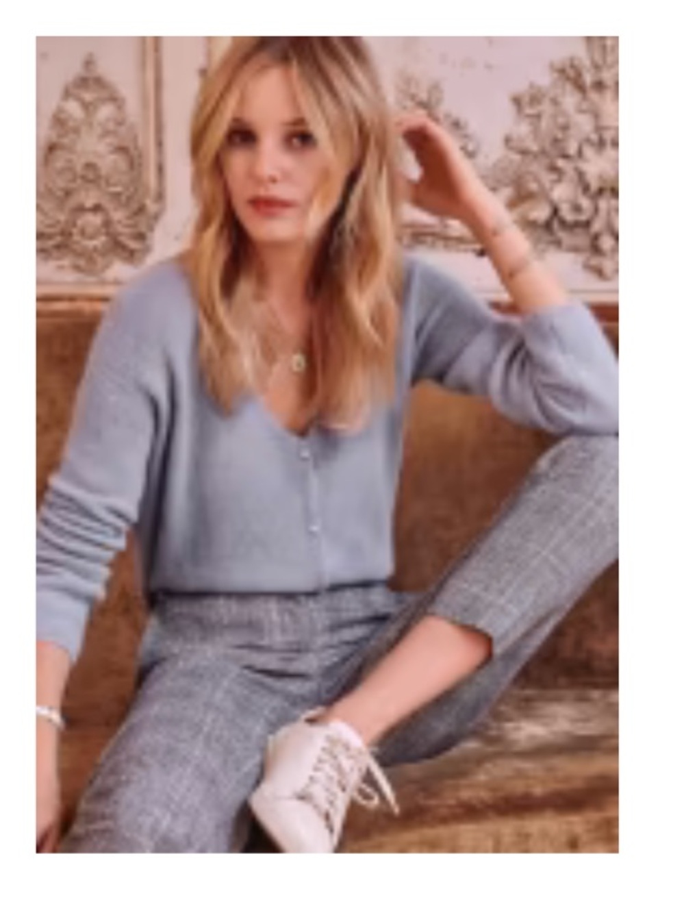 Sezane Barry sweater in blue ciel